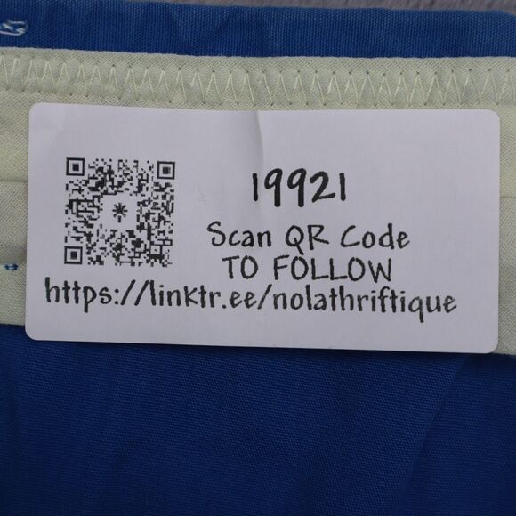 High Profile Shorts Mens 40 Blue Plain Mid Rise Flat Front Slash Pocket Chino - Picture 14 of 14